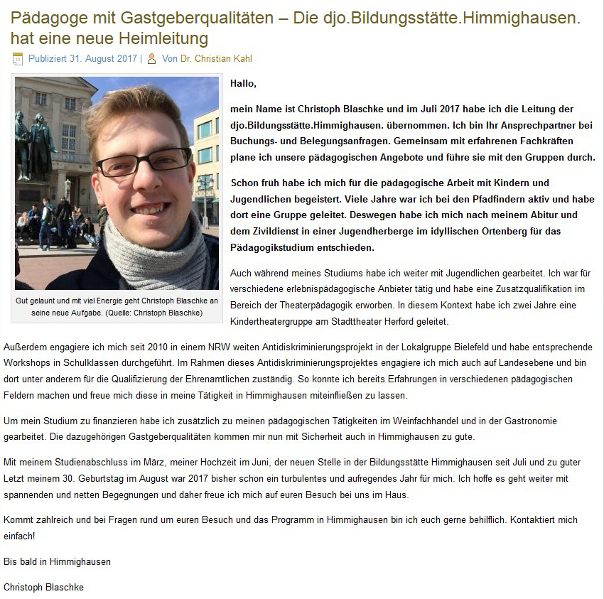 Auszug von der Homepage des djo Landesverbandes NRW e.V.