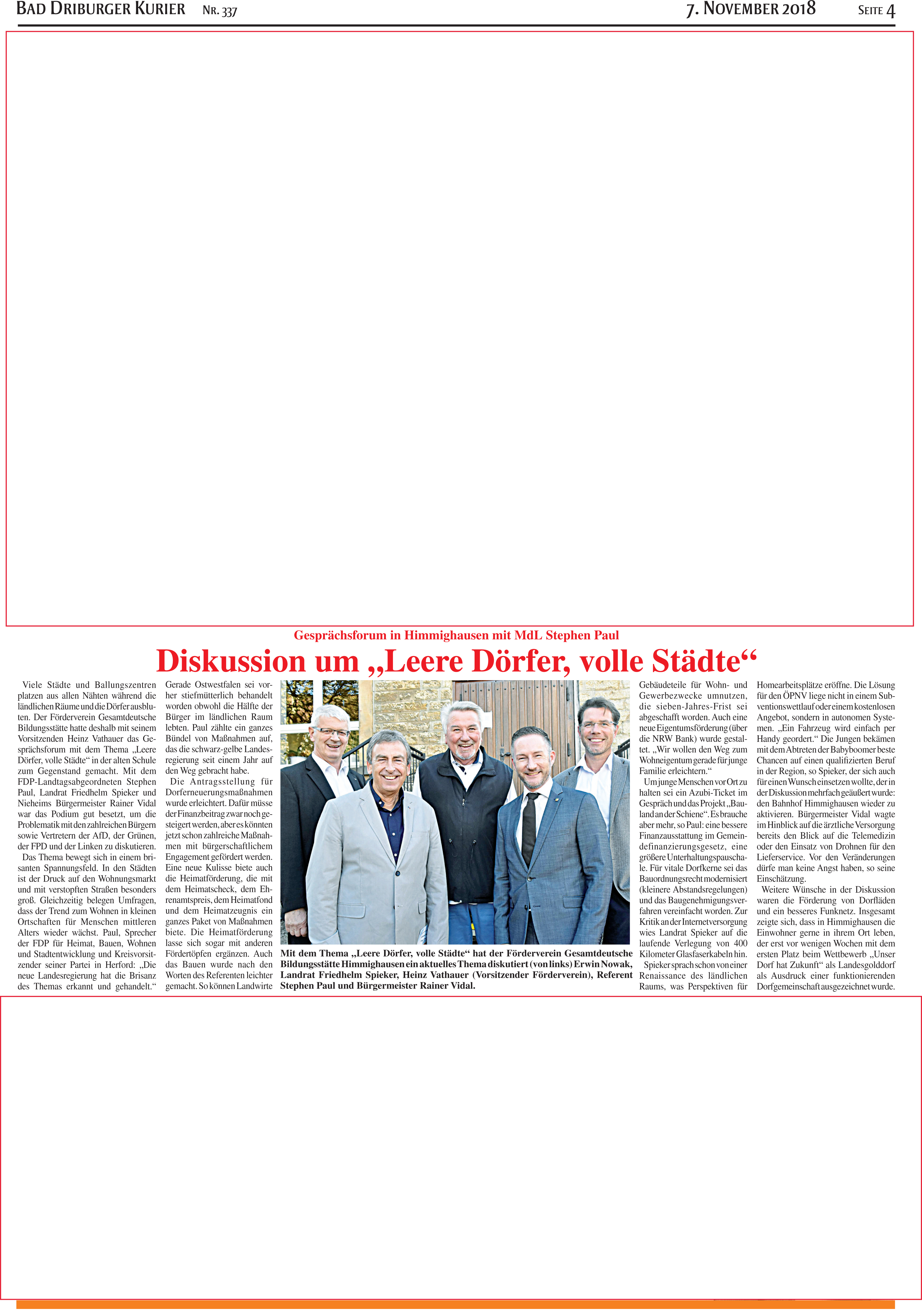 Driburger Kurier 07.11.2018